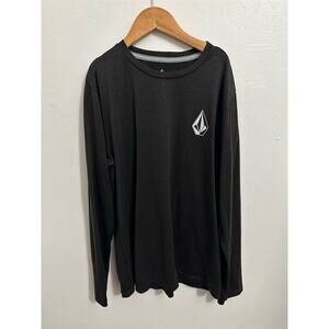 Volcom Kids Long Sleeve T-Shirt Black Unisex Size L Casual Top